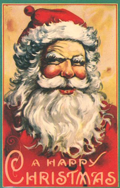 Vintage Santa Claus Christmas Greeting Card Early 1900s