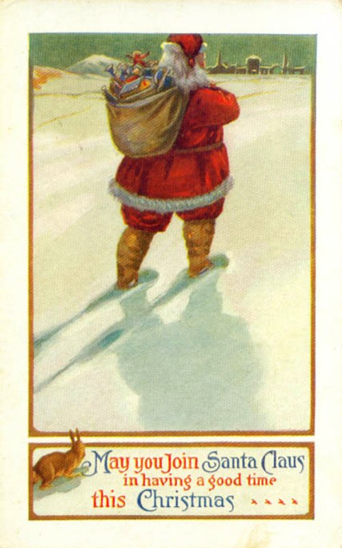 Vintage Santa Claus Christmas Greeting Card Early 1900s