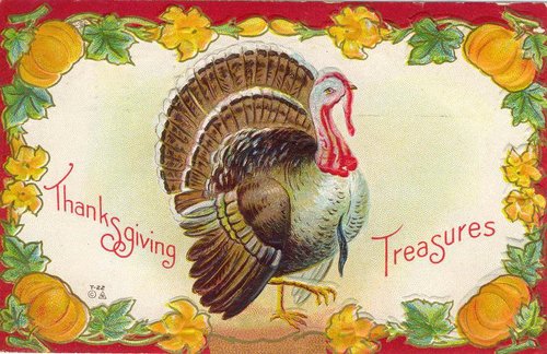 Vintage Thanksgiving Turkey Greeting Card | Victorian Era