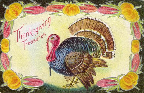Vintage Thanksgiving Turkey Greeting Card | Victorian Era