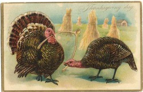 Victorian Turkey Thanksgiving Greeting Card | Vintage Chromolithograph