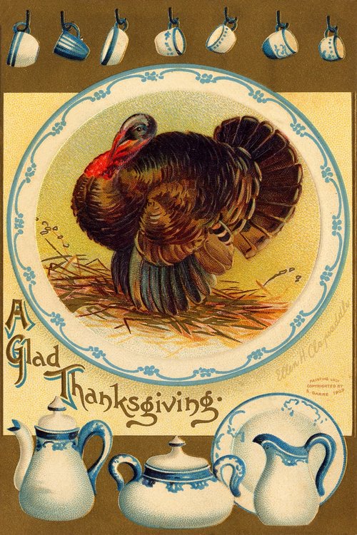 Vintage Thanksgiving Turkey Greeting Card | Victorian Era