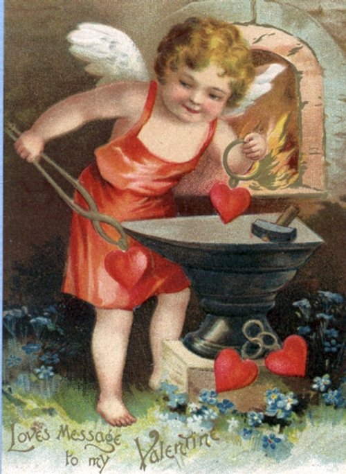 Vintage Cupid Valentine Greeting Card | Early 1900s