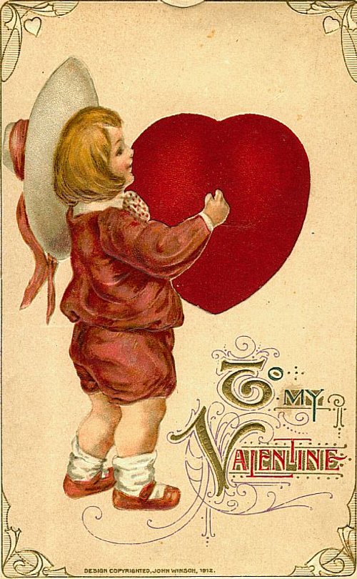 Vintage 1912 Valentine's Day Greeting Card