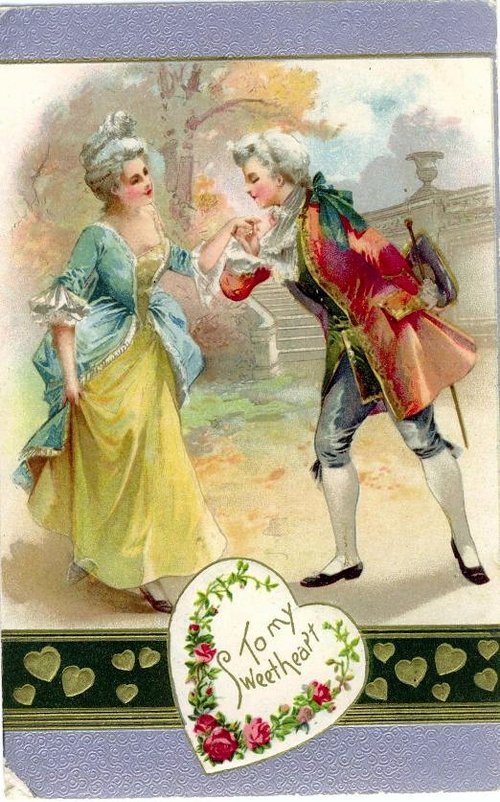 Victorian Gallant & Lady 'To My Sweetheart' Valentine Card