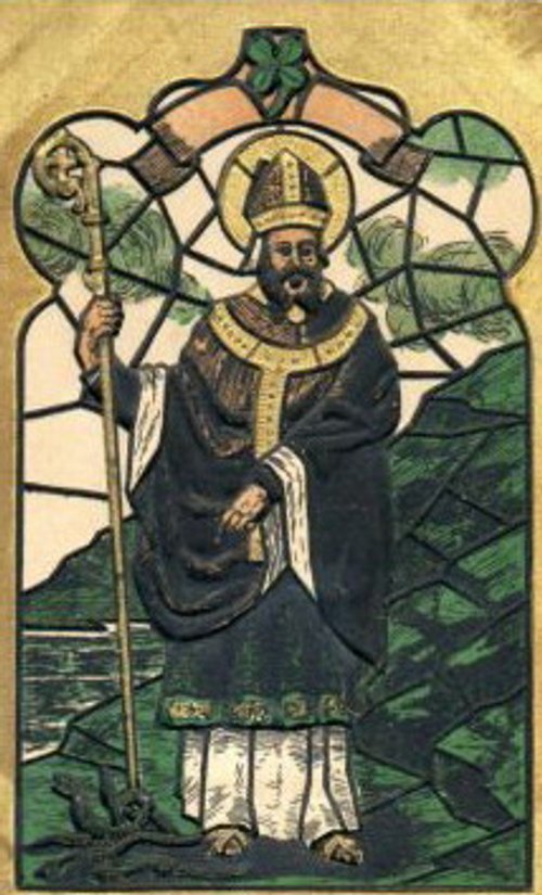 Vintage Religious Saint Card Art Nouveau Lithograph