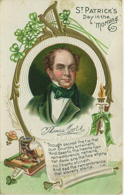Thomas Moore St. Patrick's Day Victorian Greeting Card
