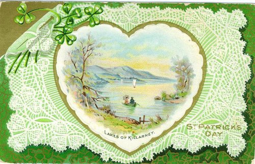 Vintage St. Patrick's Day Greeting Card - Lakes of Killarney