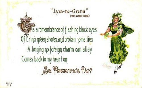 Lyra-ne-Grena St. Patrick's Day Vintage Greeting Card
