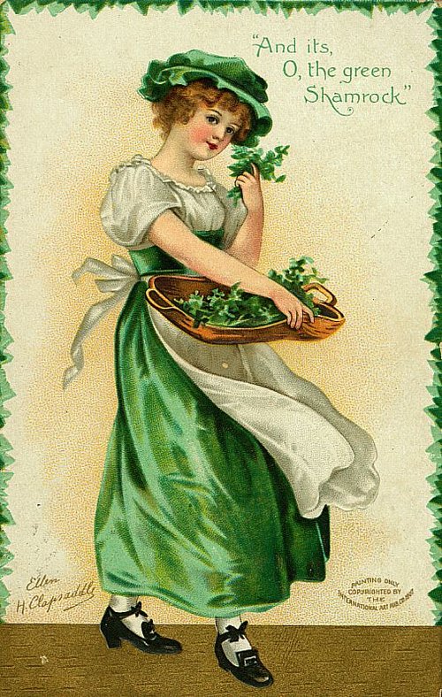 Vintage Irish St. Patrick's Day Greeting Card, Edwardian Era