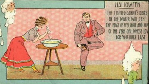 Vintage Halloween Divination Card 1900s-1920s Fortune Telling