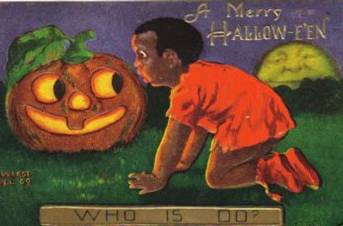 Vintage Halloween Greeting Card Boy Jack-o'-Lantern Early 1900s