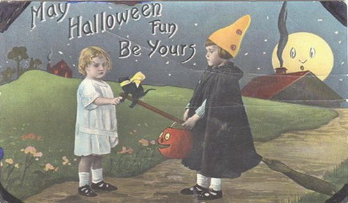 May Halloween Fun Be Yours Vintage Greeting Card Early 1900s
