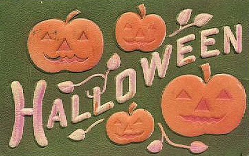 Vintage Halloween Jack-o'-Lantern Greeting Card, Early 1900s