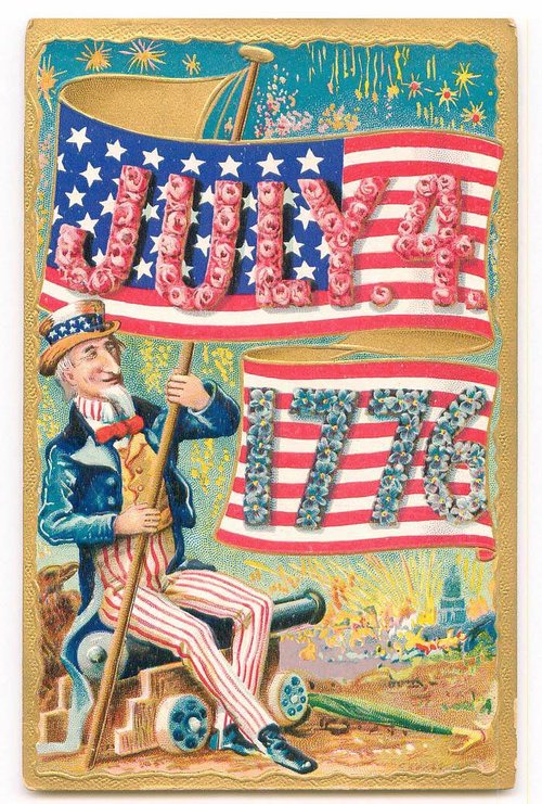 Vintage Fourth of July Uncle Sam Greeting Card | Early 1900s